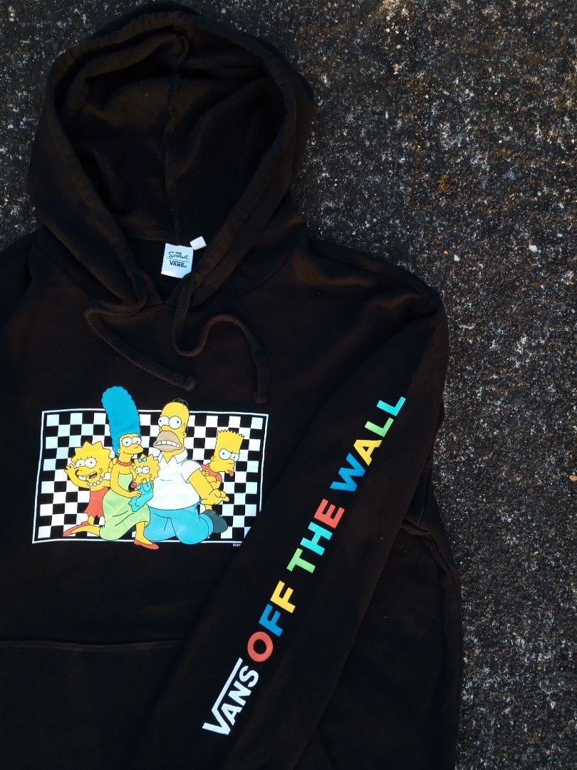 Vans X The Simpsons Hoodie Fesyen Pria Pakaian Atasan di Carousell