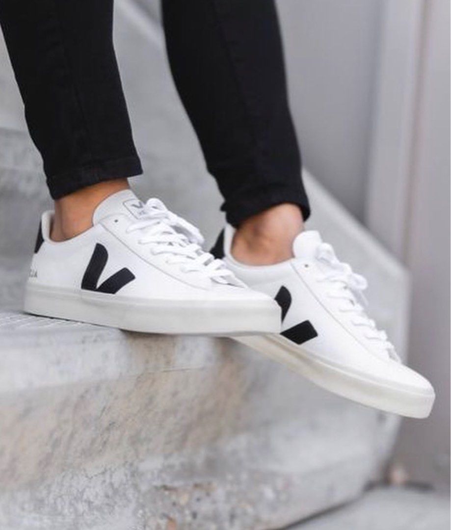 Veja black sales and white sneakers