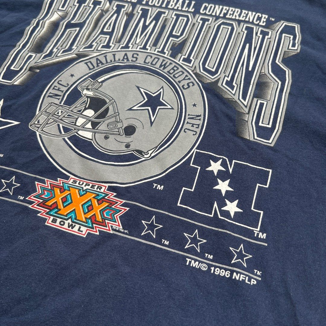 Vintage Dallas Cowboys T Shirt Tee Delta Large Made USA 90s NFL Football  1996 Texas T-Shirt Super Bowl Champions XXX 30 Read Bio