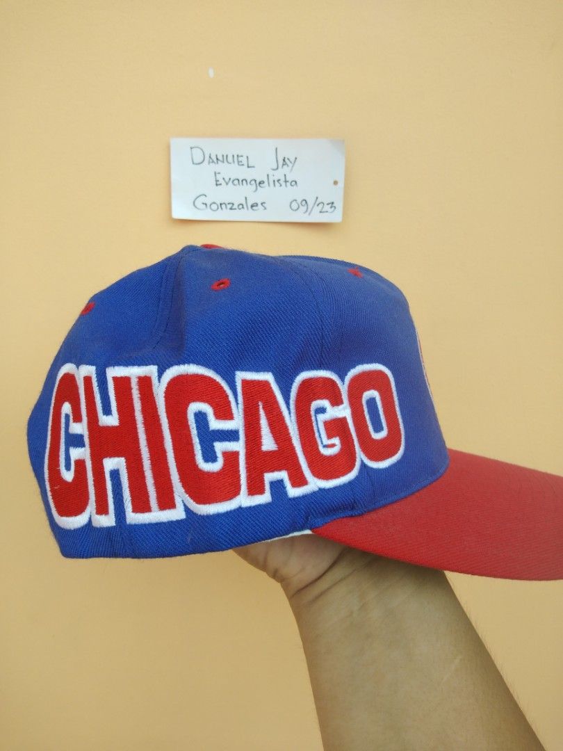 Chicago Cubs Vintage Corduroy Blue Snapback Hat Cap Baseball