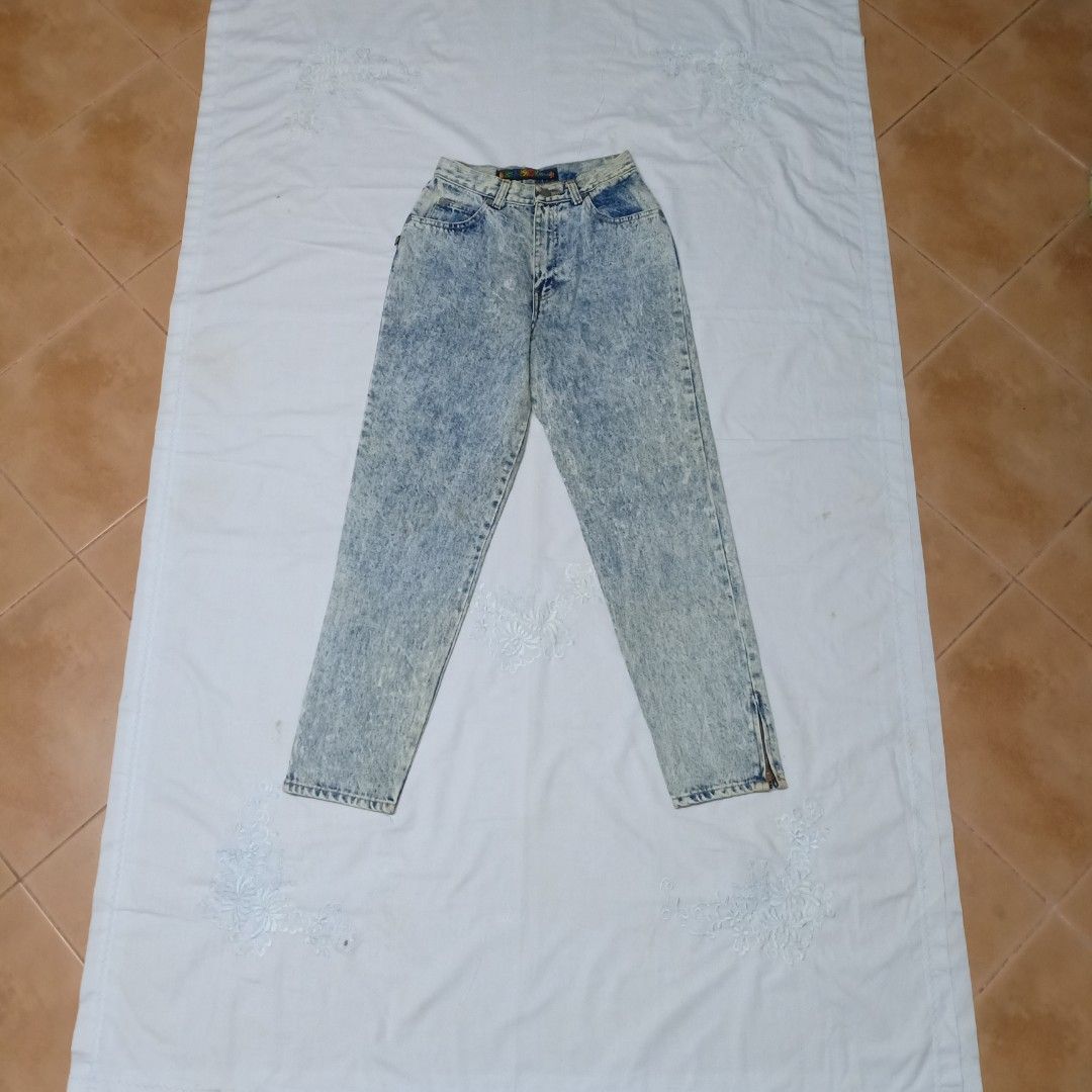 chic, Jeans, Vintage 8s Chic Plus Size 8 Acid Wash Mom Jeans