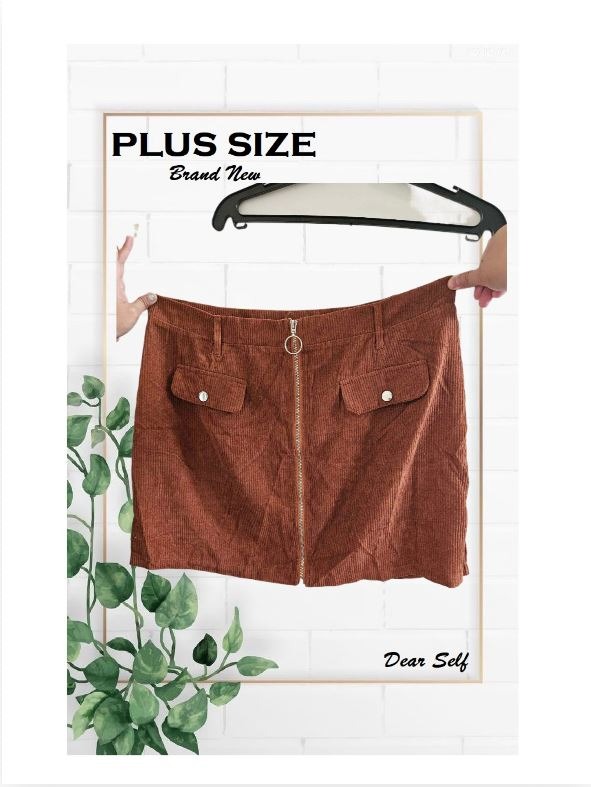 Plus size corduroy skirt 40 discount