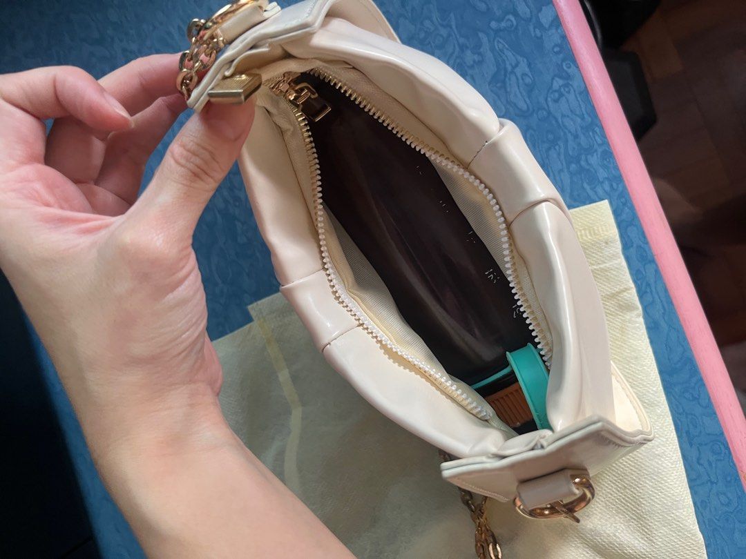 White Sling Bag Handbag Shoulder Bag Purse Pouch