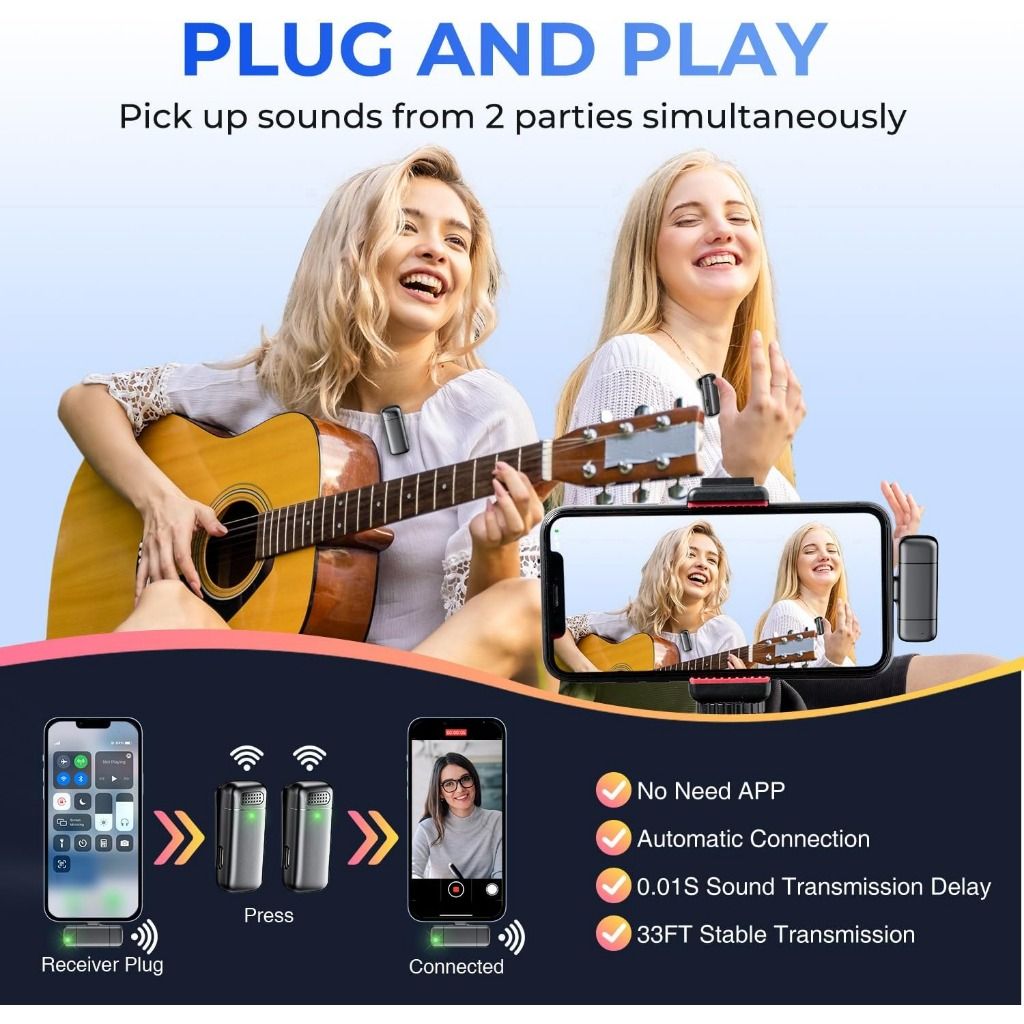 PROtastic Stereo Microphone For Vlogging & Interviews - 3.5mm Jack, Unidirectional, For Cameras & Phones