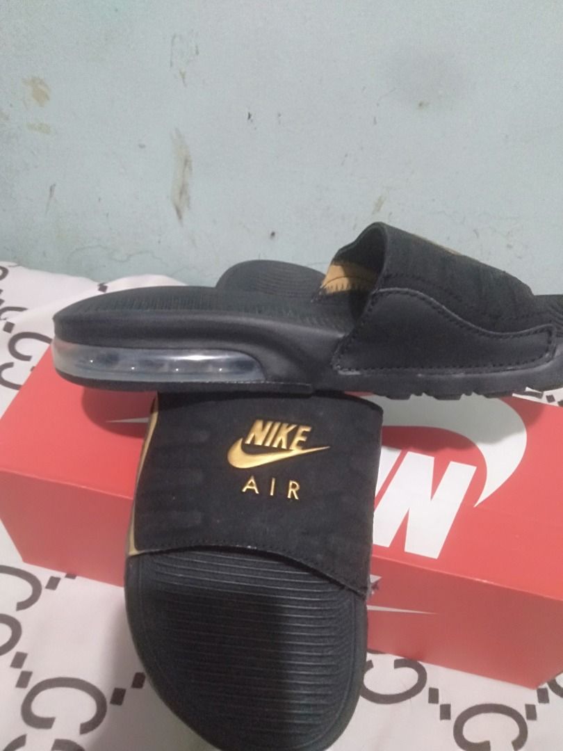 WMNS Nike Air Max Camden Slides metallic Gold ONLY 1 TIME USED