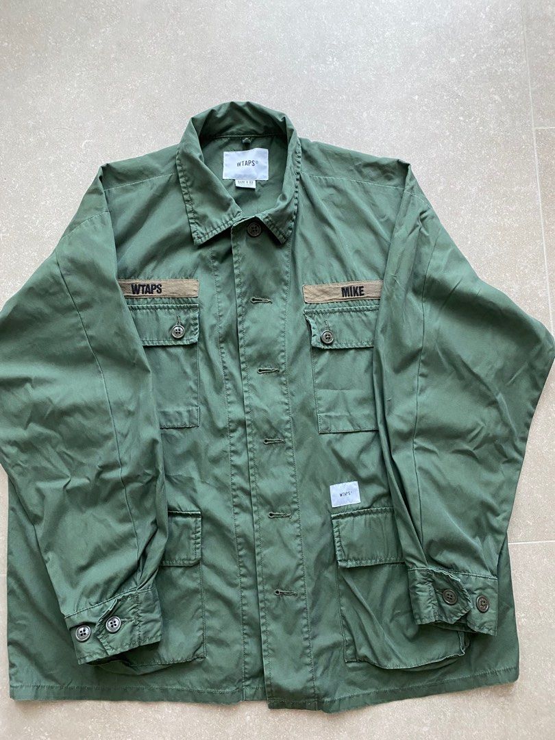 Wtaps 19ss jungle shirt size m olive, 男裝, 外套及戶外衣服- Carousell