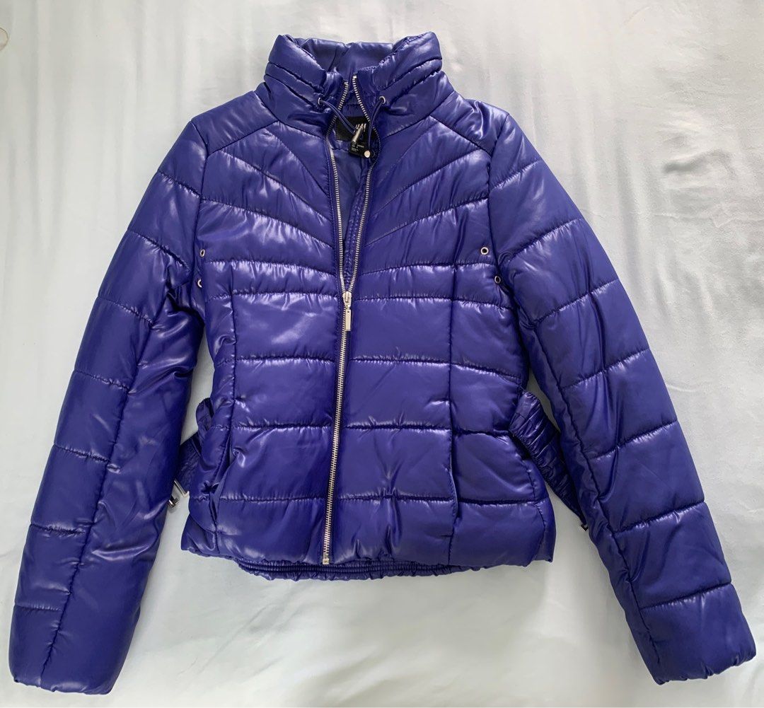Purple puffer coat clearance women's
