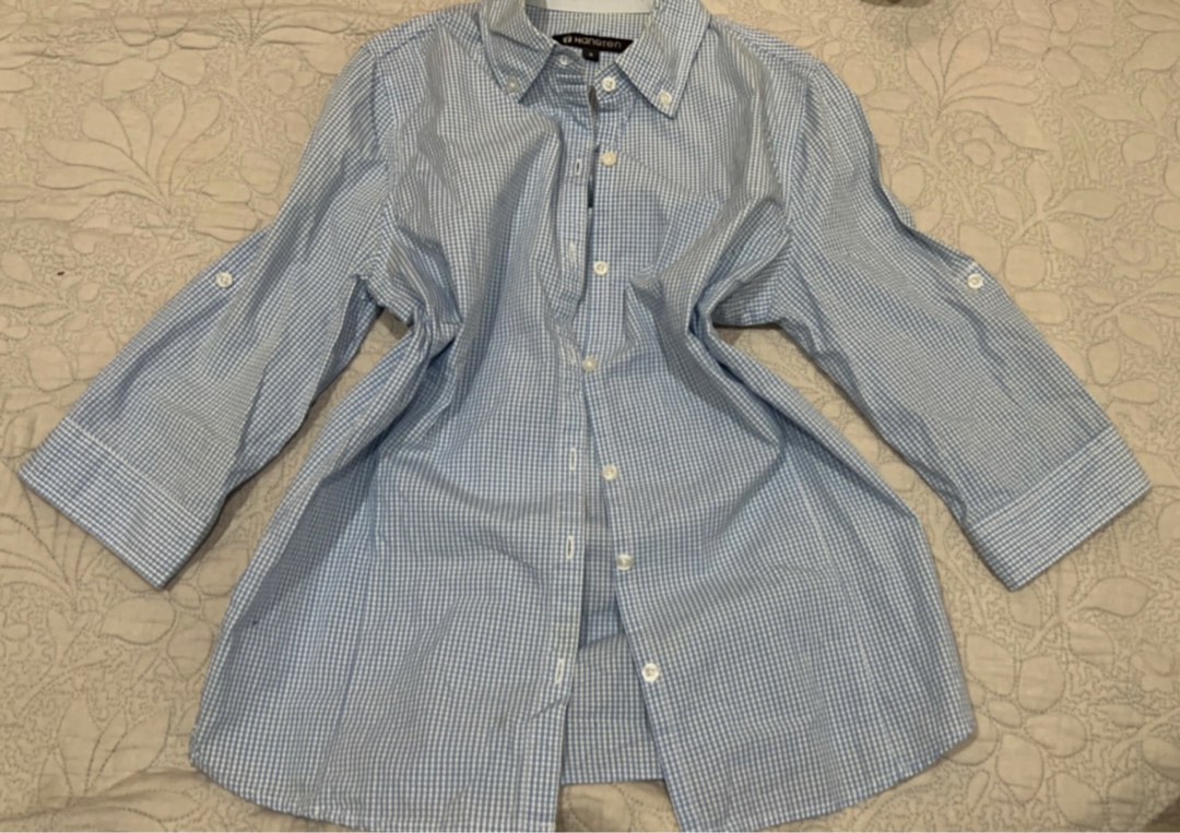 wts blue white checkered button up top y2k fairycore cottagecore ...
