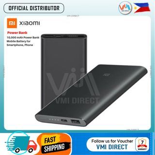 Xiaomi 10,000mAh Mi 18W Fast Charge Power Bank 3 for Android phone and Smartphone Ultra slim VMI