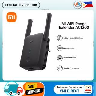 Xiaomi Mi WiFi Range Extender AC1200 Extend dual band WiFi throughout your home 1200Mbps 300Mbps VMI