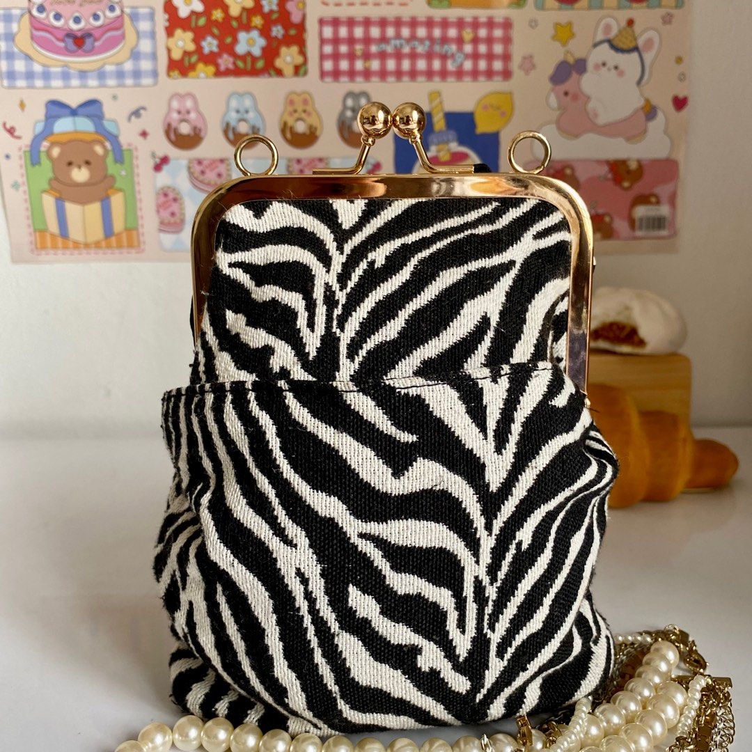 Zebra print clearance designer purses