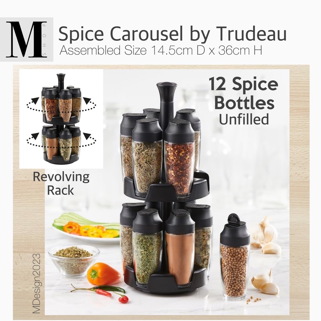 Trudeau spice carousel 12 discount bottles