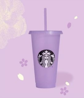 Starbucks 591ml/20oz Soft Purple Jewelled Straw Cup