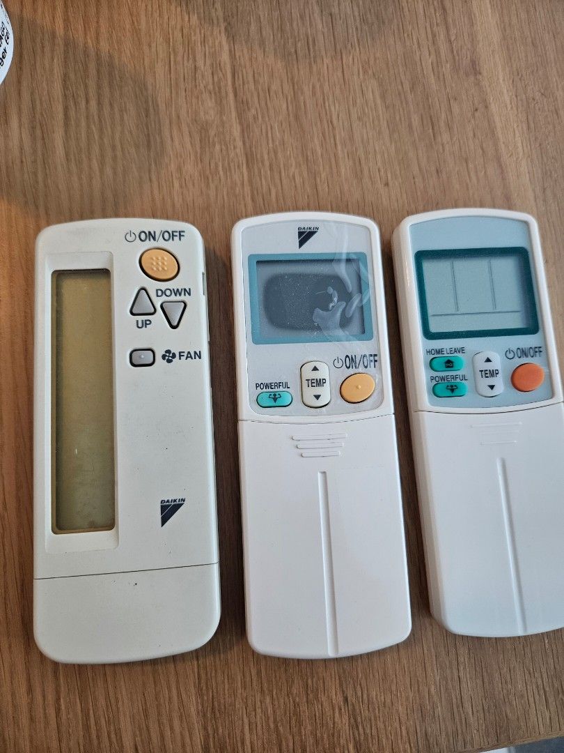 3 Daikin Aircon Remote Controls bundle, TV & Home Appliances, Air