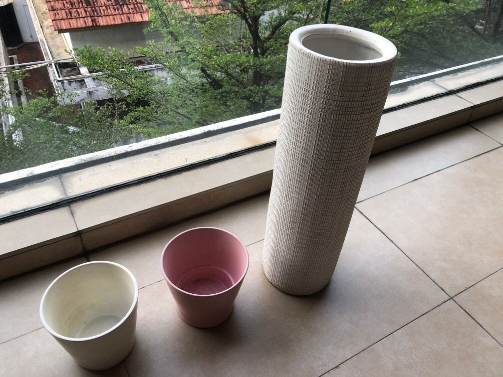 IKEA Karens Vase + 2 pots, Furniture & Home Living, Gardening, Pots