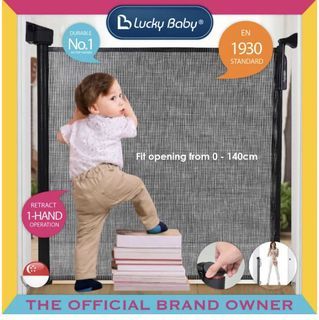 [40% OFF] Lucky Baby Retractable Gate Safety Baby Pet Gate Smart System