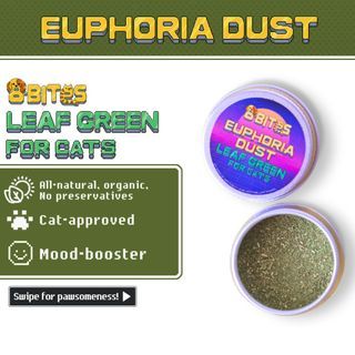 8BitesPH Euphoria Dust Leaf Green All Natural Organic Matatabi Powder Japanese Catnip for Cats