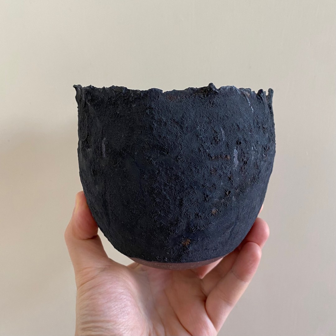 spicygem meteorite tiny bowl pot blackinvisibleink - 鉢・プランター