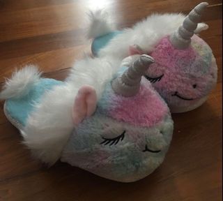 🌻🌻 fluffy cute unicorn bedroom slippers