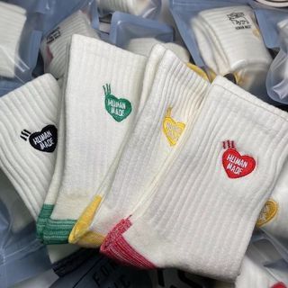 🇯🇵日本直送🇯🇵 HUMAN MADE 純棉❤️愛心彩色刺繡男女運動跑步籃球足球中筒襪👉🏻4️⃣種款式👈🏻