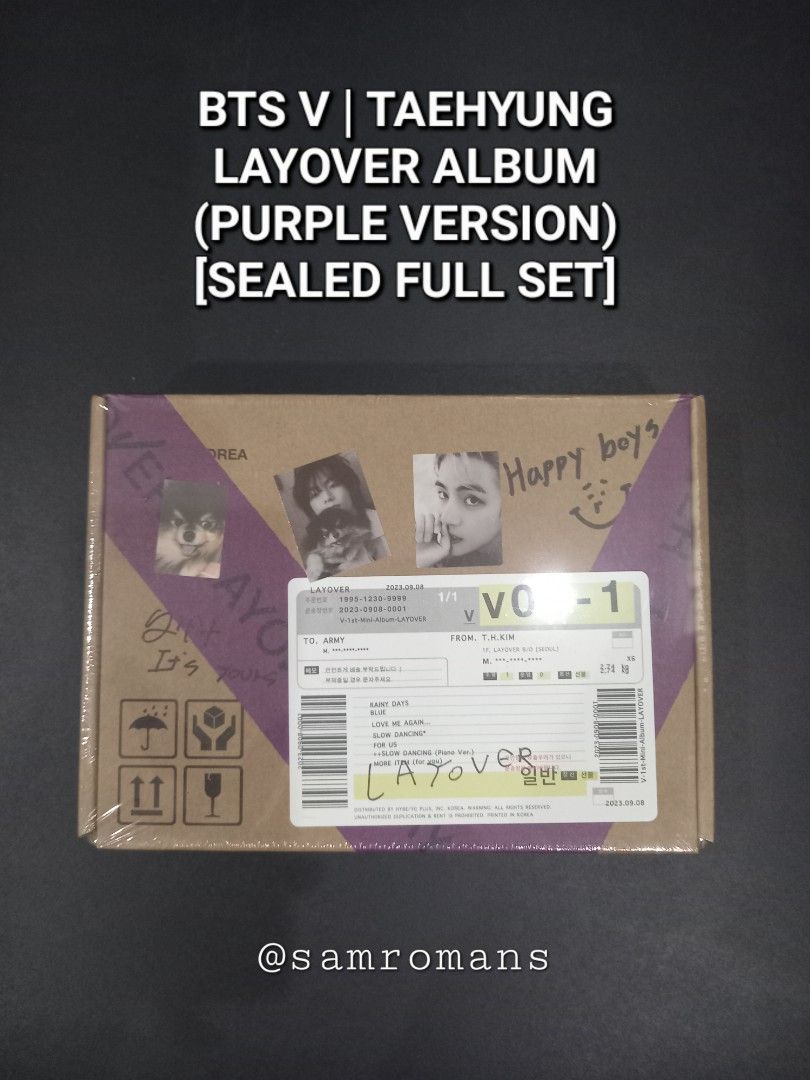 Official Layover BTS V Taehyung Album - Purple Version, Layover V Album 