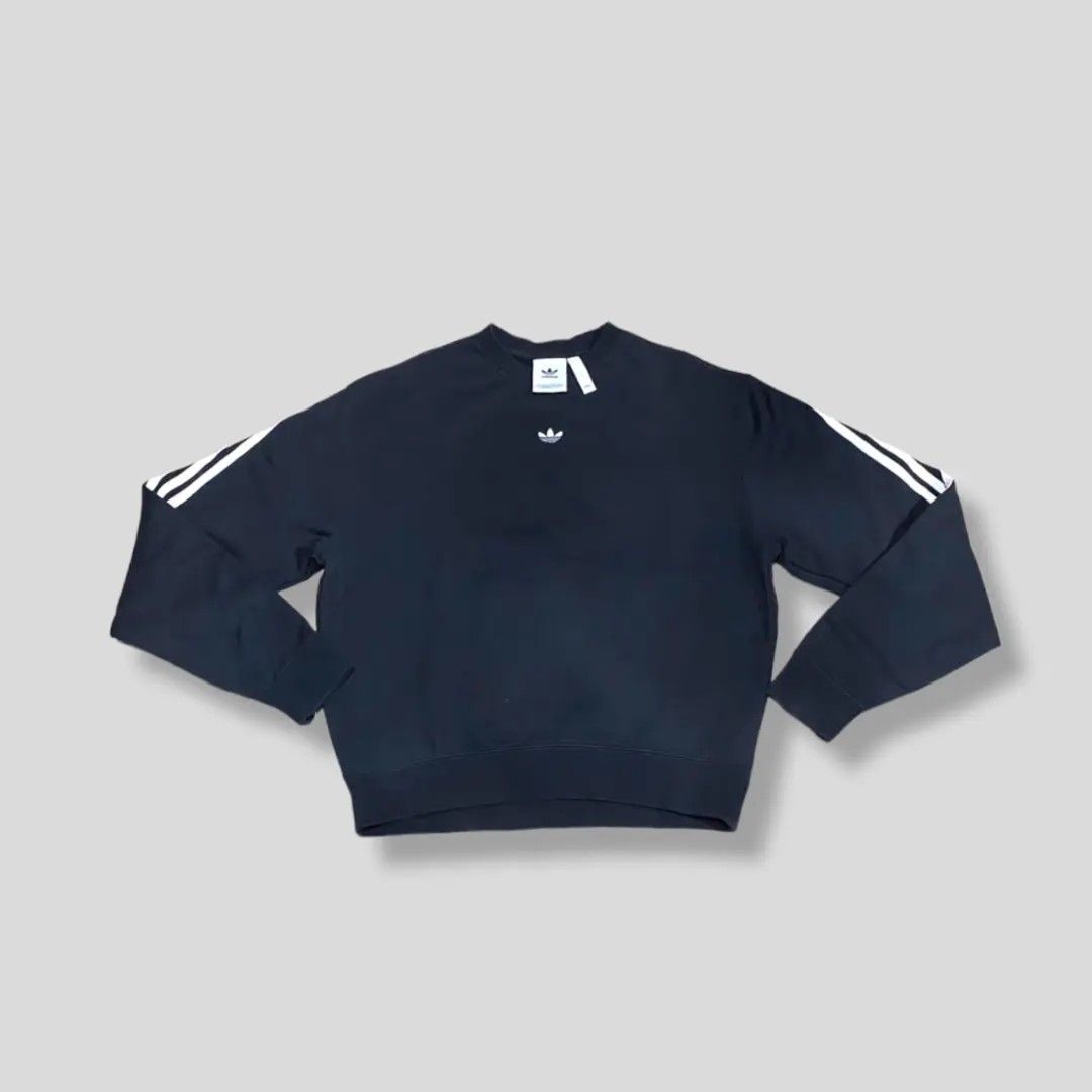 Adidas 3 stripe wrap crewneck outlet