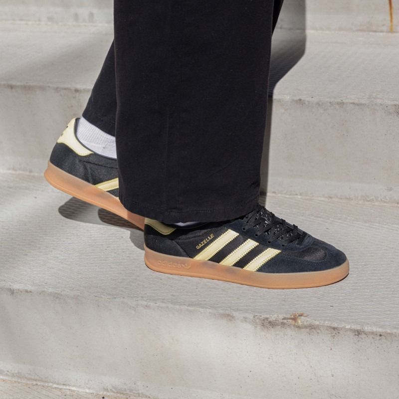 Adidas Gazelle Indoor Black Almost Yellow Gum Men s Fashion