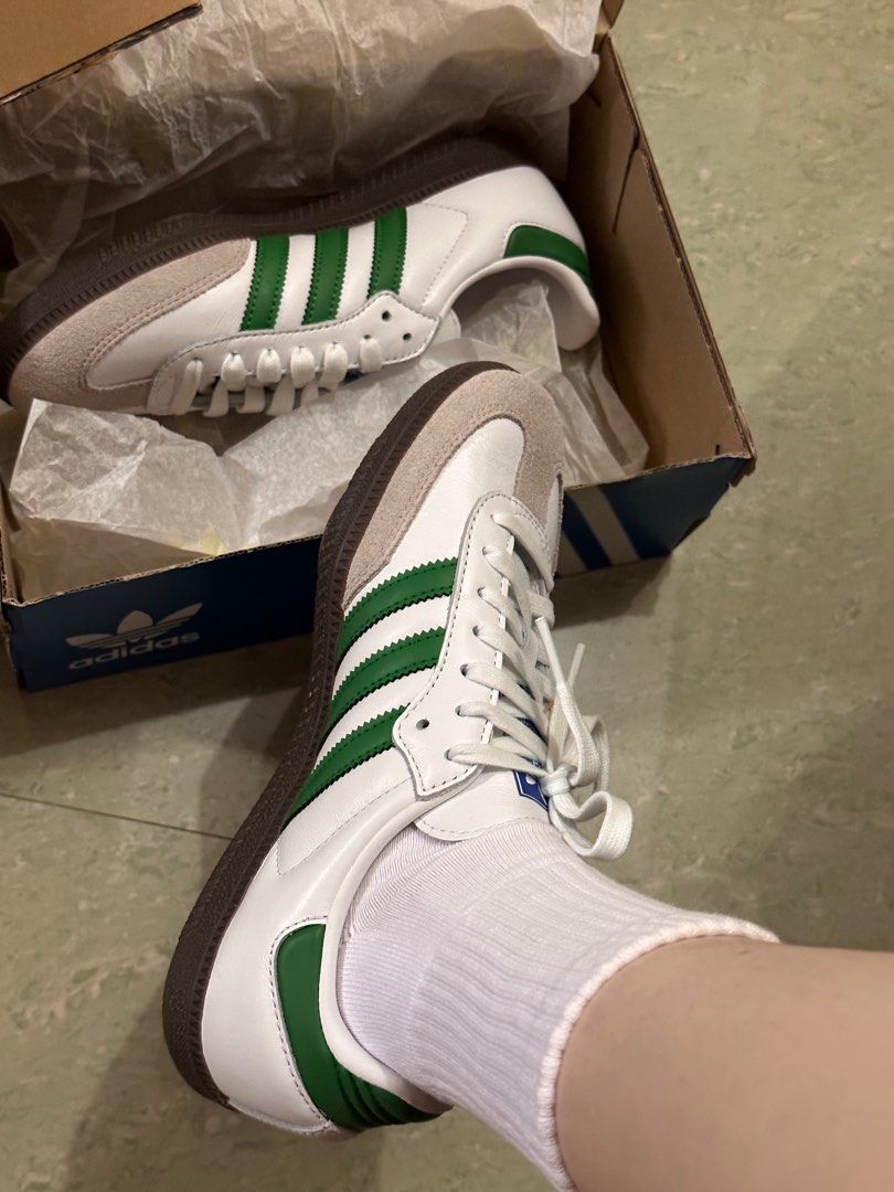 adidas gazelle silver green womens Adidas Women's Samba OG Kelly Green