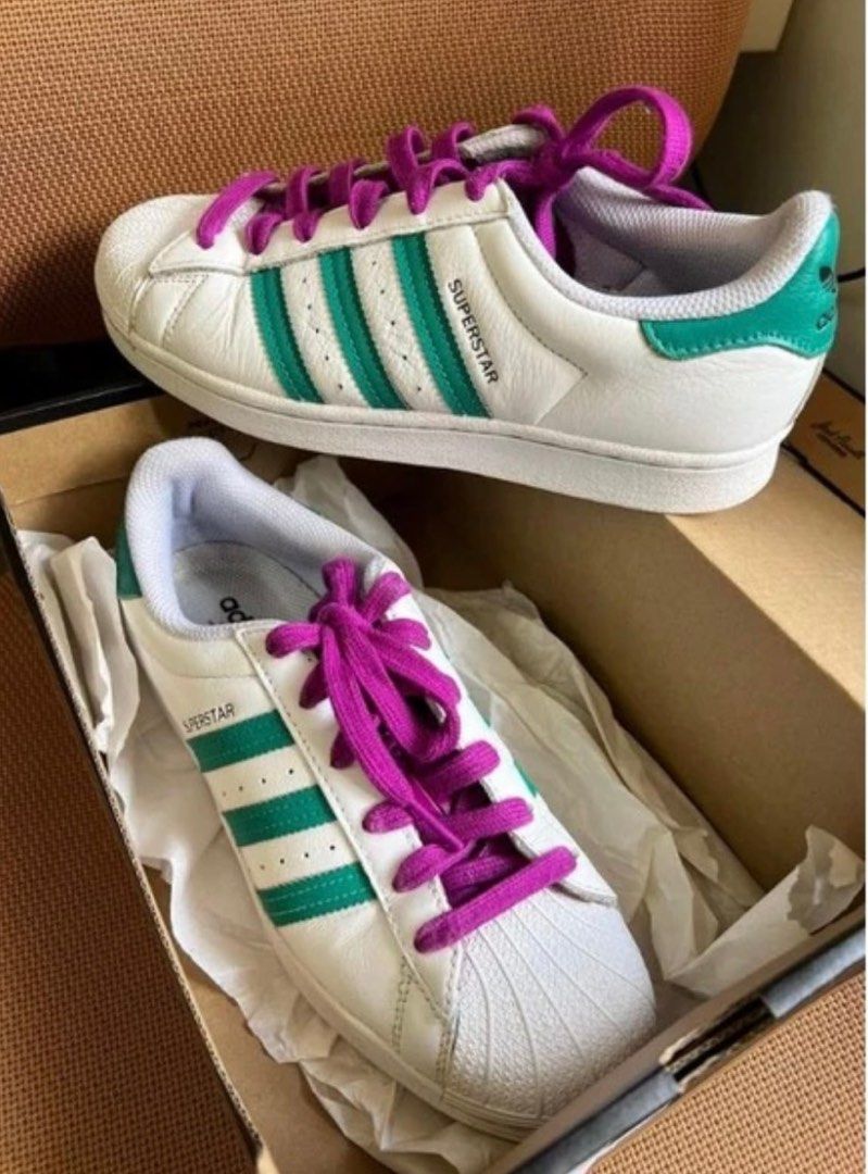 Adidas superstar blush green on sale 39