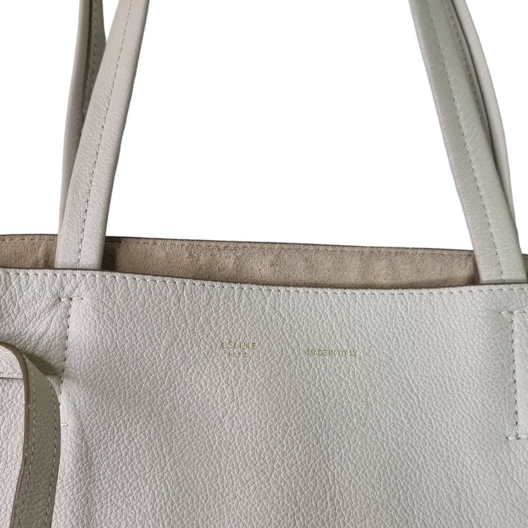 Authentic Celine Hippo Phantom Tote (Category: Luxury Bags & Wallets) located in Quezon City. Submitted by manerarestorationservices (Listing ID 1256312640, Image 3). Description: Money back Guarantee 💯% Guaranteed authentic *Brand: CELINE Hippo phnatom *Materials: Calfskin Soft leather grained *Color: cream cream *Size: Medium *Condition: 8.5/10 never been spa -Used * Inclusions: dustbag carecards Rank review by the criterion of our shop about 