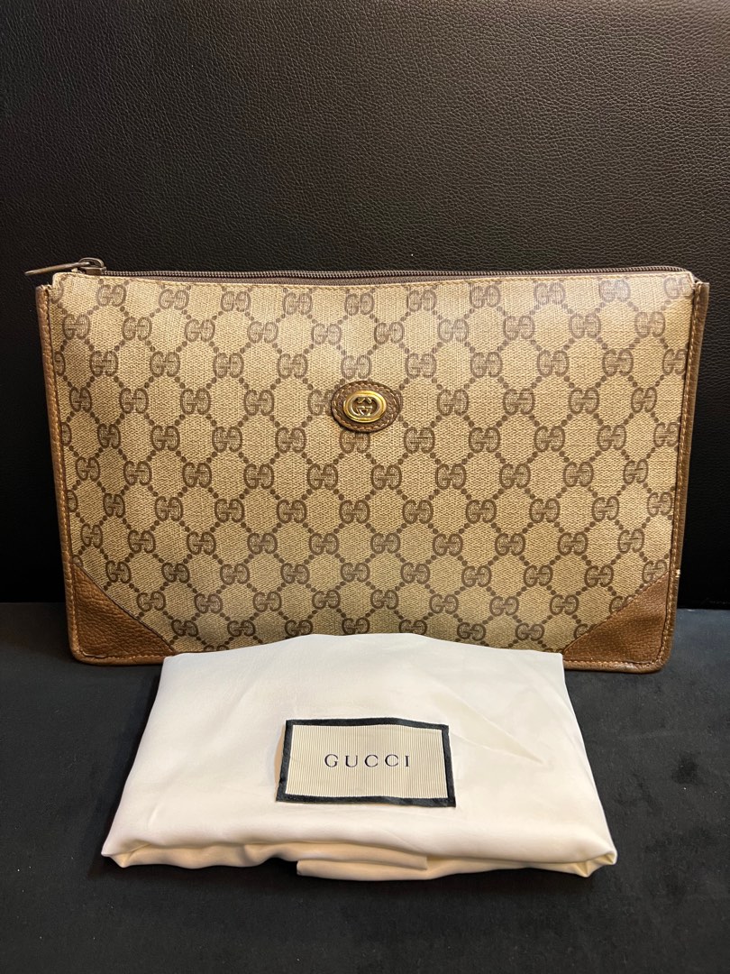 Authentic Gucci clutch vintage, Luxury, Bags & Wallets on Carousell