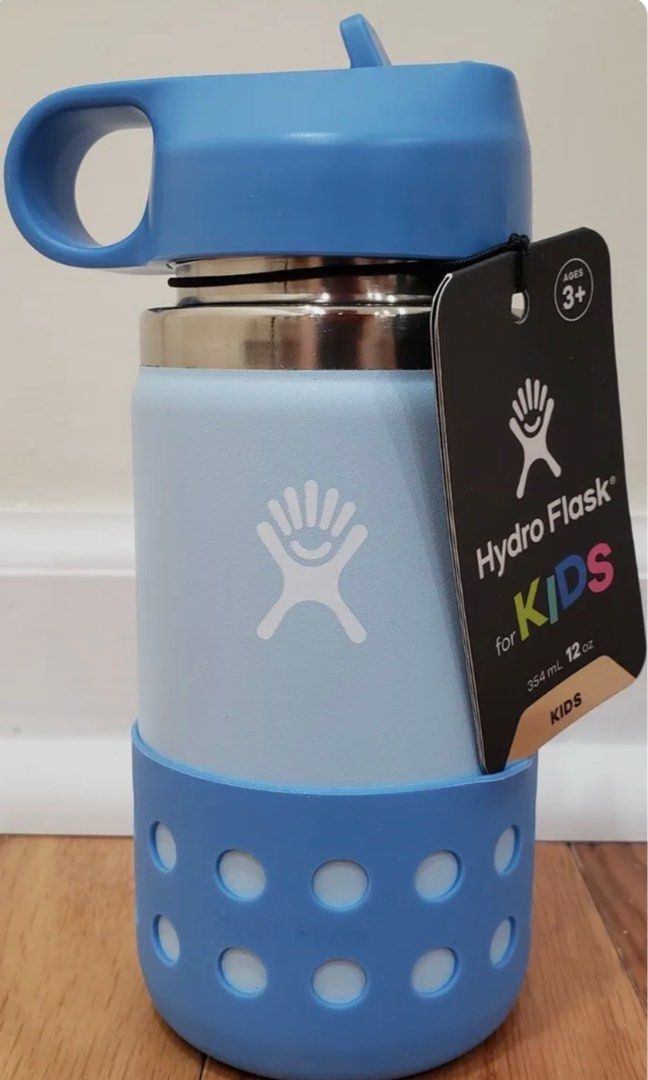 Hydro Flask Kids Wide Mouth Straw 12oz Bottle - Honeydew
