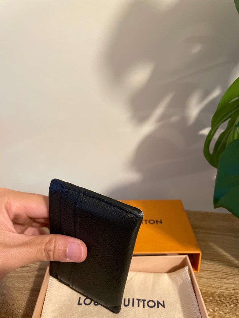 Louis Vuitton Black Taiga Leather Card Holder Wallet Case 830lvs47 –  Bagriculture
