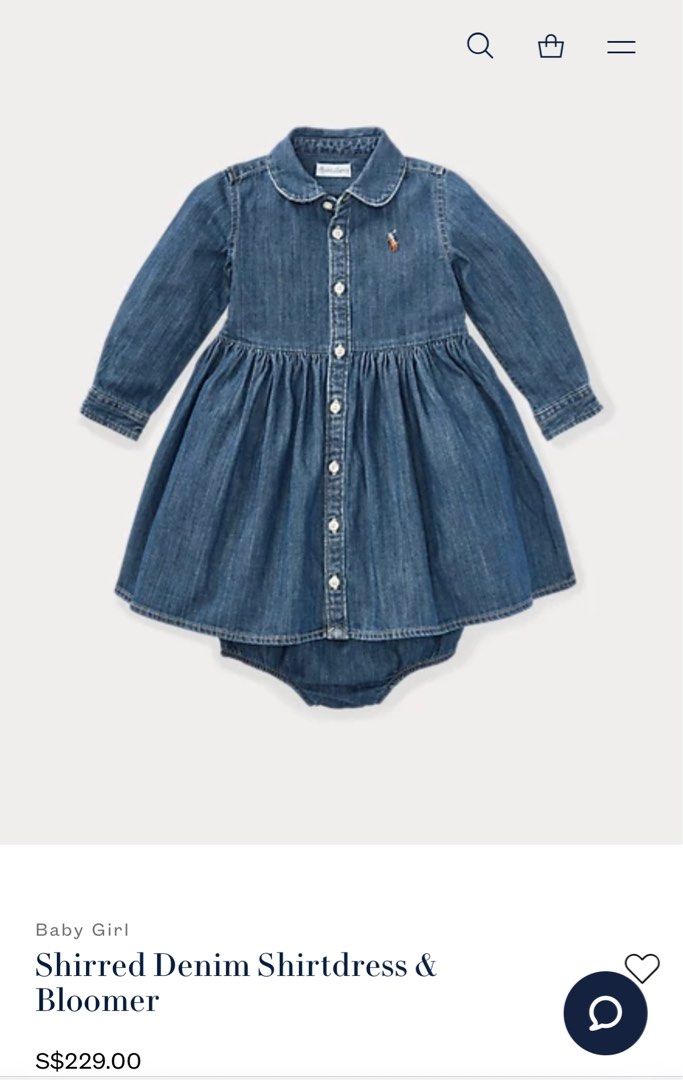 Girls Blue Flower Denim Dress | Primark