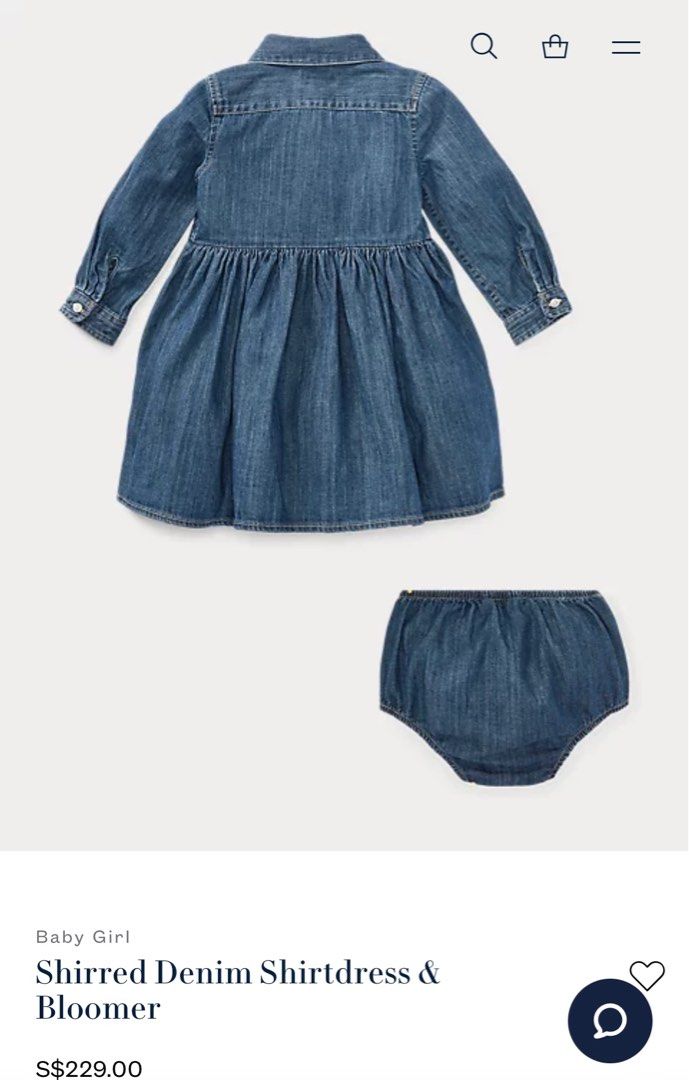 Ralph lauren top baby denim dress