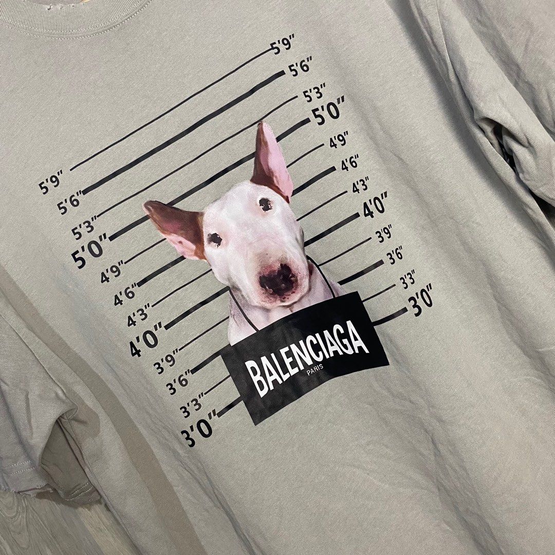 Balenciaga The Gypsy Bulldog T Shirt Men s Fashion Tops Sets