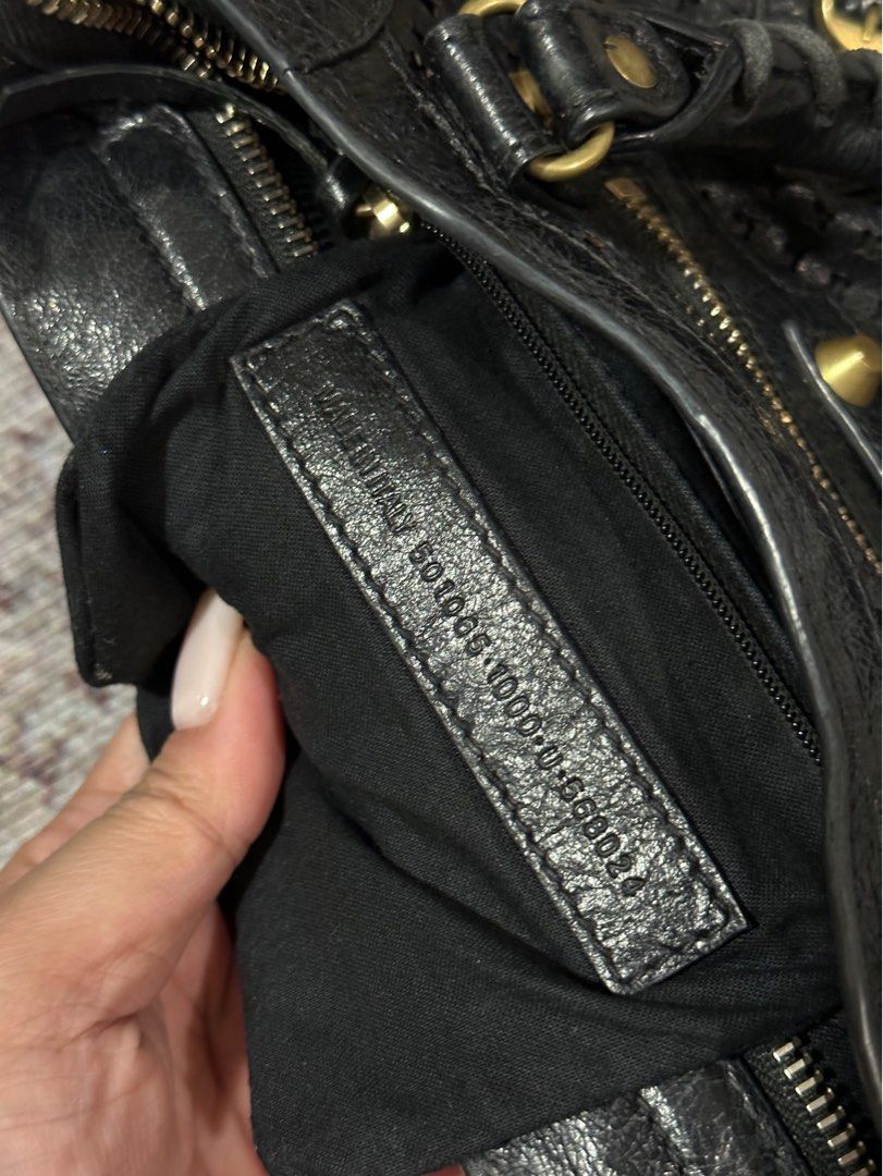 Balenciaga Classic City Black Leather Perforated Mini Satchel Bag 501065 