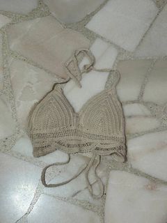 beach halter neck backless bikini top
