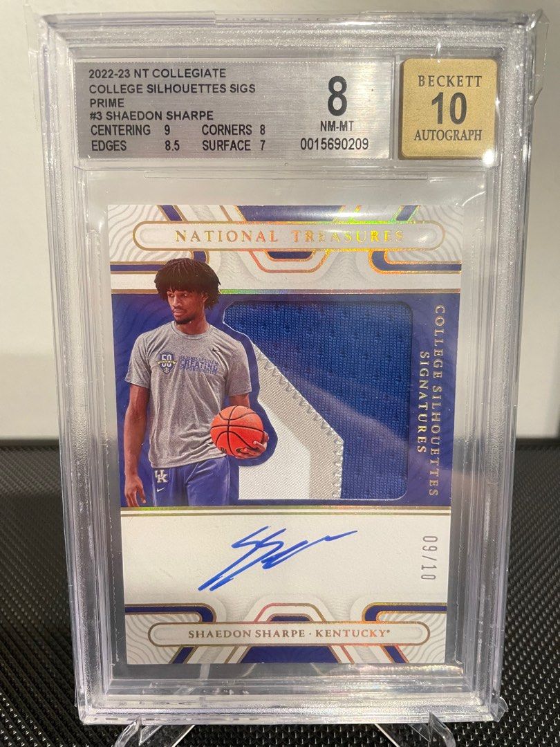 BGS 8 Shaedon Sharpe Panini National Treasures Basketball BGS 8 Shaedon Sharpe Panini National Treasures Basketball