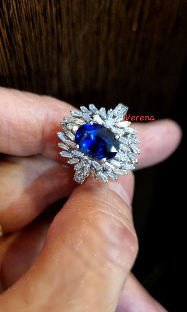 White gold diamond new arrivals sapphire ring