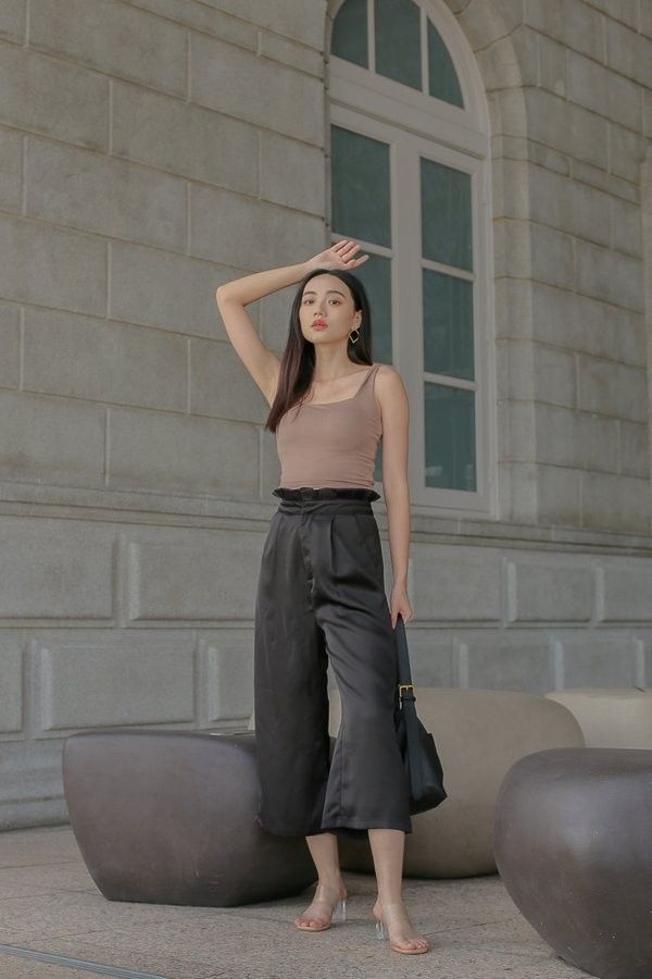 Satin hot sale paperbag pants