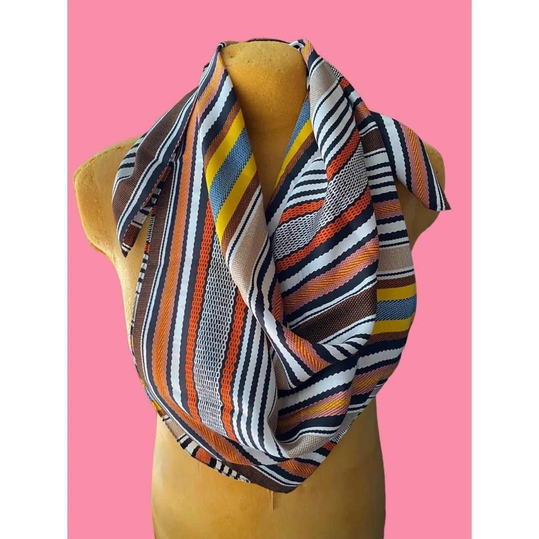 Brand New Tory burch 100 silk webbing silk square scarf