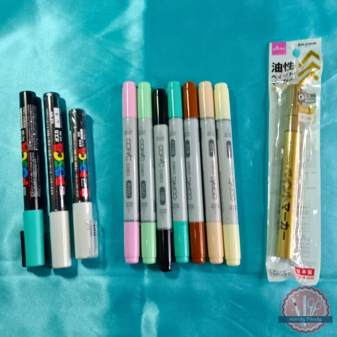 Brand New Uni Posca Paint Markers, Copic Ciao (E15 100 Y00) and Daiso