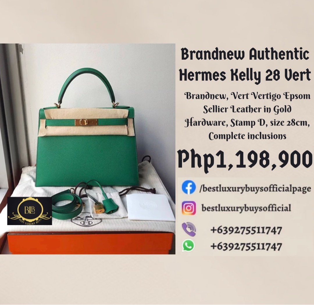 Hermes Kelly 25 Sellier Vert Vertigo Epsom Gold Hardware