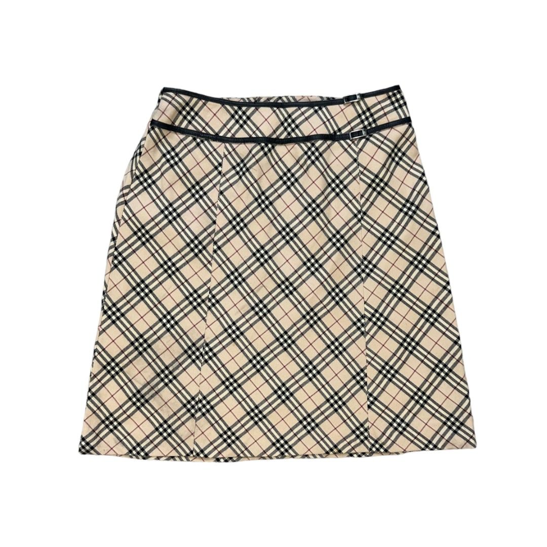 Burberry check deals skirt womens