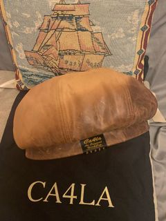 Ca4la 日本製 牛革 真皮 貝蕾帽 56-58cm可戴 附原廠防塵袋