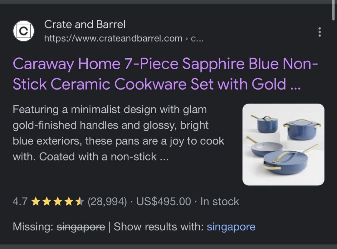 Caraway Home 7-Piece Sapphire Blue Ceramic Non-Stick Cookware Set