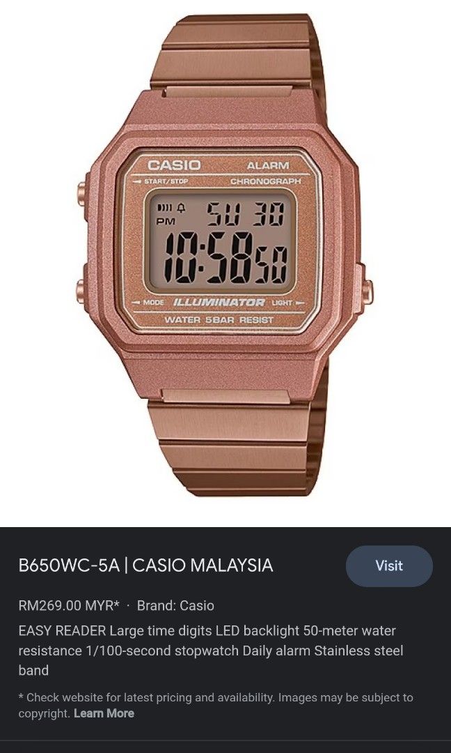 Jam casio rose gold 2025