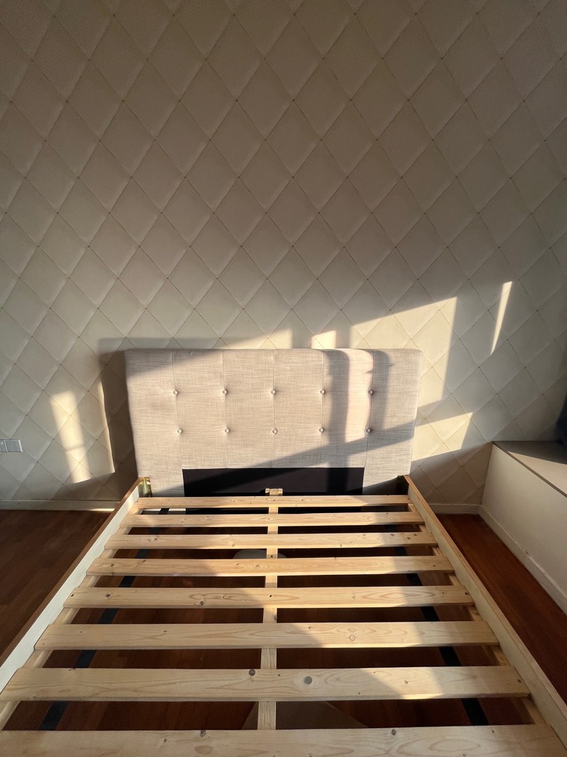 Castlery Queen Size bed frame, Furniture & Home Living, Furniture, Bed