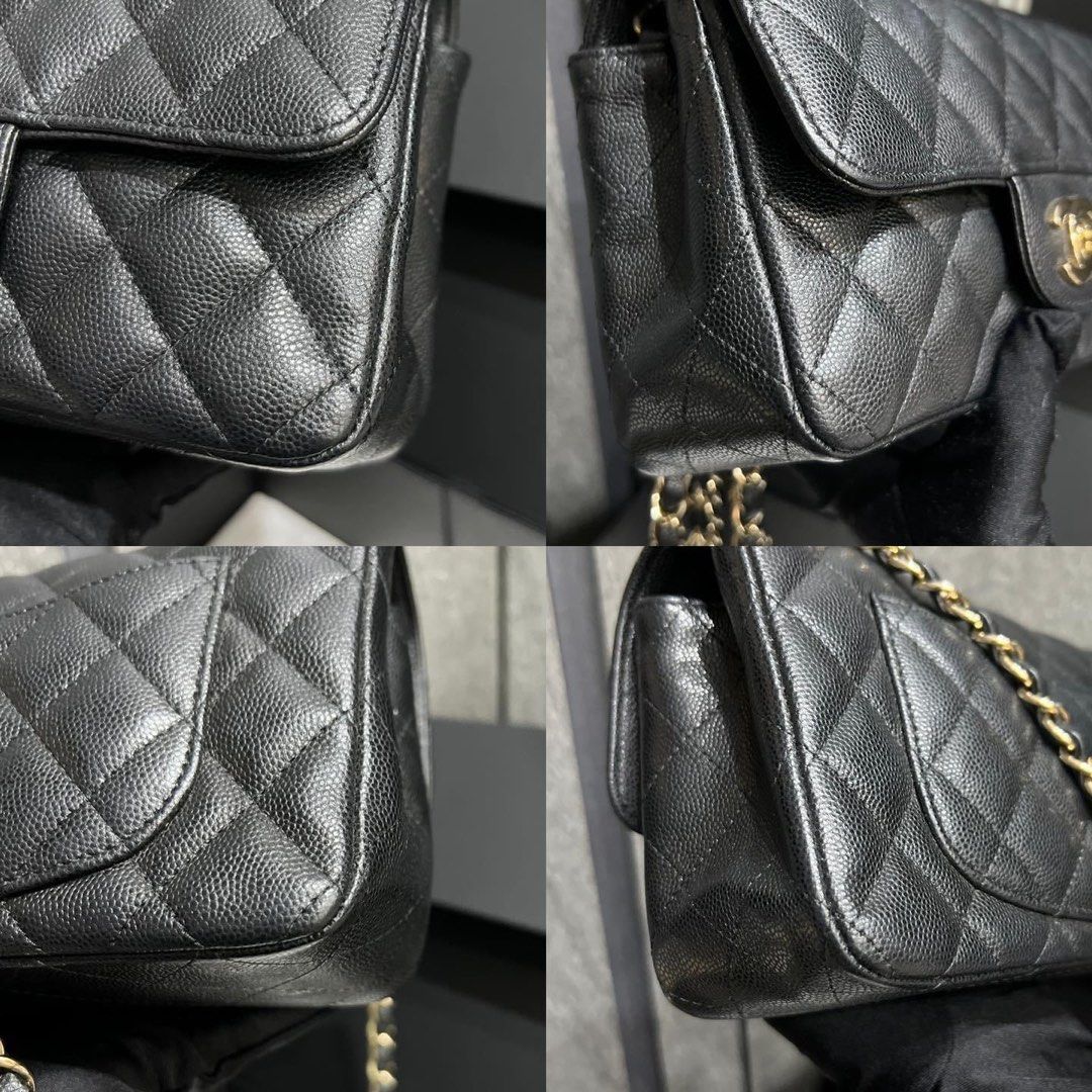 Chanel Classic Flap Mini Rectangular 17C Edge Stitching Black Caviar in ...